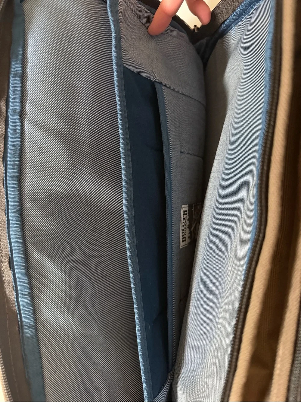 Duluth Trading Co Brown & Tan Laptop Briefcase messenger convertible bag